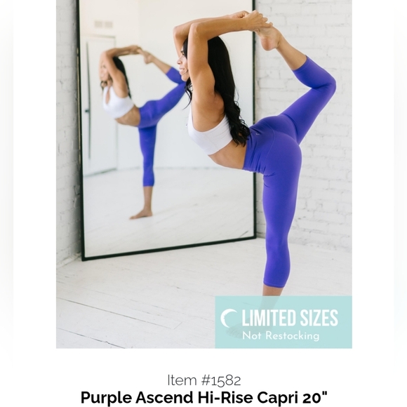 ZYIA Ascend Hi-rise Capri 20" Size 8-10 - Picture 1 of 3